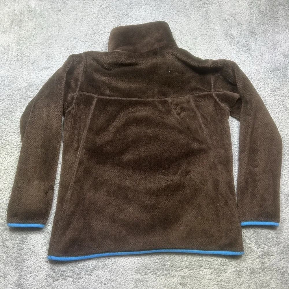 Patagonia Re-Tool Snap-T Pullover Women's L Brown Polartec Fleece Pocket Sweater